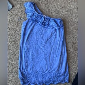 Vineyard Vines One Shoulder Blue Dress